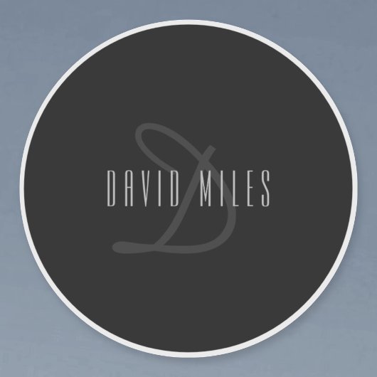 Moderne Elegante Naam & Monogram | Transparant Sticker