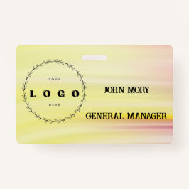 Moderne Elegante Naam Naam Titel Werknemer Badge