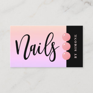Moderne elegante nagellak laat pastelroze nagels v visitekaartje