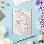 Moderne Elegante Namen Script Foto Bruiloft Acryl Uitnodigingen (Insitu (Huwelijk))