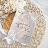 Moderne Elegante Namen Script Foto Bruiloft Kaart