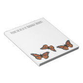 Moderne elegante Natuur eenvoudige monoboogvlinder Notitieblok (Schuin)