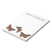 Moderne elegante Natuur eenvoudige monoboogvlinder Notitieblok (Linkerzijde)