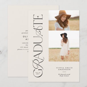 Moderne elegante natuurlijke typografie multi foto