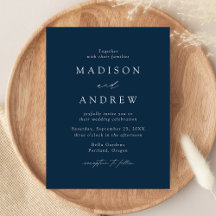 Moderne Elegante Navy Bruiloft