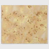 Moderne Elegante Nep Goud Waterverf Marmer Patroon Cadeaupapier (Vlak)