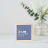 Moderne Elegante Nepgoud Blauwe Coupon (Staand voorkant)