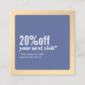Moderne Elegante Nepgoud Blauwe Coupon (Voorkant)