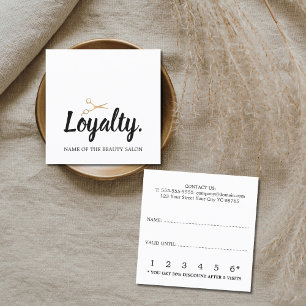 Moderne Elegante Nepgouden Schaar Loyalty Card
