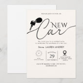 Moderne Elegante Nieuwe Auto Aankoop Feest Kaart (Voorkant / Achterkant)