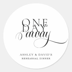 Moderne Elegante Oefenavond Dinner Ronde Sticker
