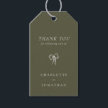 Moderne Elegante Olijfgroene Bruiloft Cadeaulabel<br><div class="desc">Moderne Elegante Olijfgroen Bruiloftsgeschenk Labels</div>