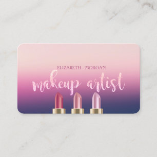 Moderne Elegante Ombre, Lippenstiften, Visagist Visitekaartje