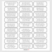 Moderne Elegante Ontvanger Naam Adres Stickers (Vel)