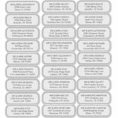 Moderne Elegante Ontvanger Naam Adres Stickers (Voorkant)