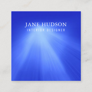 Moderne Elegante Ontwerp Blauwe Licht Luxe Vierkante Visitekaartje