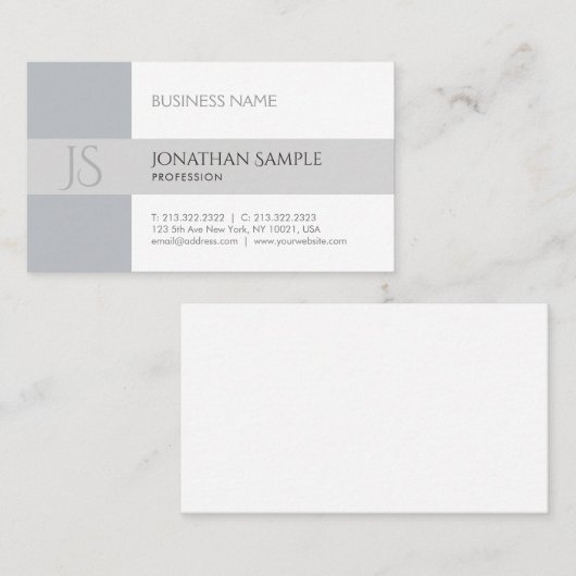 Moderne, elegante ontwerpminimalistische grafische visitekaartje (Voorkant / Achterkant)