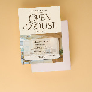 Moderne Elegante Open Huis Foto Logo Zakelijk Kaart