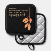 Moderne Elegante Originele Waterverf Thanksgiving Pannenlap (Voorkant / Achterkant)