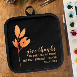 Moderne Elegante Originele Waterverf Thanksgiving Pannenlap