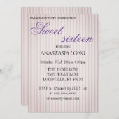 Moderne, elegante Paars sparen de datum Save The Date (Voorkant / Achterkant)