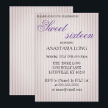 Moderne, elegante Paars sparen de datum Save The Date<br><div class="desc">Moderne,  koele paarse,  zoete 16-uitnodiging</div>