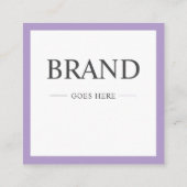 Moderne elegante paarse aangepaste Korting Kaart Vierkante Visitekaartje (Achterkant)