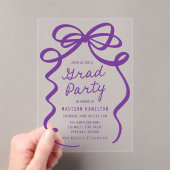 Moderne Elegante Paarse Boog Afstudeerfeest Acryl Uitnodigingen (Insitu (Draagbaar))