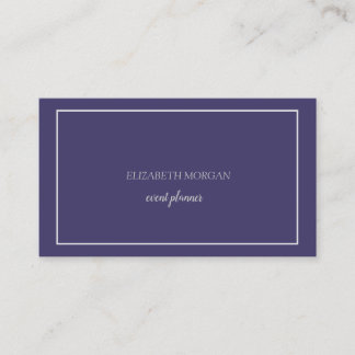 Moderne Elegante Paarse Eenvoudige Minimalistische Visitekaartje
