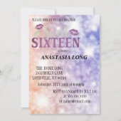 Moderne, elegante Paarse glitter sparen de datum Save The Date (Voorkant)