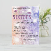 Moderne, elegante Paarse glitter sparen de datum Save The Date (Staand voorkant)