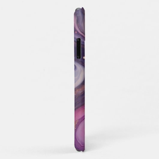 Moderne Elegante Paarse Gouden Marmer Gepersonalis Case-Mate iPhone Case (Achterkant/rechts)