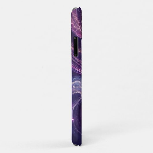 Moderne Elegante Paarse Gouden Marmer Gepersonalis Case-Mate iPhone Case (Achterkant/rechts)