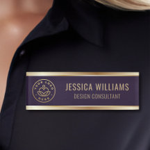 Moderne Elegante Paarse Gouden Zakelijk Logo