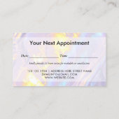 Moderne elegante Paarse holografische afspraak Afsprakenkaartje (Achterkant)