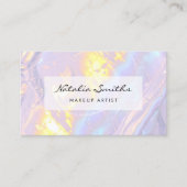 Moderne elegante Paarse holografische afspraak Afsprakenkaartje (Voorkant)