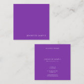Moderne Elegante Paarse Kleur Sjabloon Professiona Vierkante Visitekaartje (Voorkant / Achterkant)