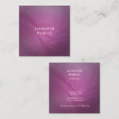 Moderne elegante Paarse minimalistische trendy Sja Vierkante Visitekaartje (Voorkant / Achterkant)