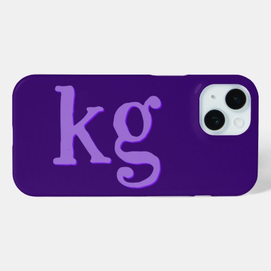 Moderne Elegante Paarse Monogram Eerste Letters Case-Mate iPhone Case (Achterkant (horizontaal))