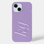 Moderne Elegante Paarse Monogram Initiaal Case-Mate iPhone Case (Achterkant)