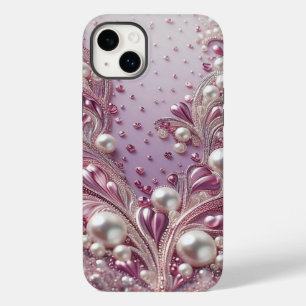 Moderne elegante paarse parels voor Valentijnsdag Case-Mate iPhone 14 Plus Hoesje