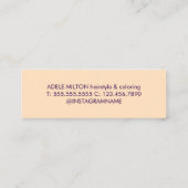 Moderne elegante Paarse pastelschaar haar Mini Visitekaartje (Achterkant)