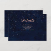 Moderne elegante paarse waterverf trouwrichting informatiekaartje (Voorkant / Achterkant)