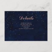 Moderne elegante paarse waterverf trouwrichting informatiekaartje (Voorkant)