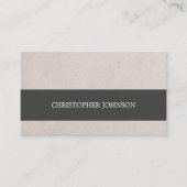 Moderne Elegante Papier Grijze Streep Consultant Visitekaartje (Voorkant)