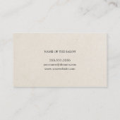 Moderne elegante papierschaar hairdresser visitekaartje (Achterkant)