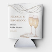 Moderne Elegante Parels en Prosecco Bruidsfeest Blikjeskoeler (Voorkant)