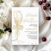 Moderne Elegante Parels en Prosecco Bruidsfeest
