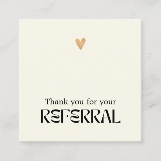 Moderne Elegante Pastel Bold Heart Icon Salon Aanbevelingskaartje (Voorkant)