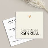 Moderne Elegante Pastel Bold Heart Icon Salon Aanbevelingskaartje